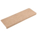 vidaXL Covorașe autoadezive pentru scări, 15 buc., 65x21x4 cm, margini dreptunghiulare, crem