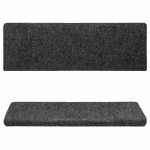 vidaXL Covorașe scări autoadezive, 15 buc., 65x21x4 cm, gri, cu margine dreptunghiulară vidaXL Covorașe scări autoadezive, 15 buc., 65x21x4 cm, gri, cu margine dreptunghiulară