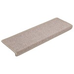 vidaXL Covorașe de trepte de scară, 15 buc., gri taupe, 65x21x4 cm