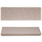 vidaXL Covorașe de trepte de scară, 15 buc., gri taupe, 65x21x4 cm