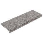 vidaXL Covorașe de trepte de scară, 15 buc., gri, 65x21x4 cm vidaXL Covorașe de trepte de scară, 15 buc., gri, 65x21x4 cm