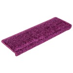vidaXL Covorașe de trepte de scară, 15 buc., violet, 65x21x4 cm