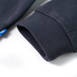 Bluzon cu glugă de copii, jumătate de fermoar, antracit și coniac, 92