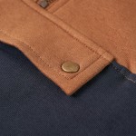 Bluzon cu glugă de copii, jumătate de fermoar, antracit și coniac, 116