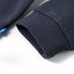 Bluzon cu glugă de copii, jumătate de fermoar, antracit și coniac, 116