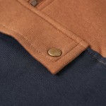 Bluzon cu glugă de copii, jumătate de fermoar, antracit și coniac, 128