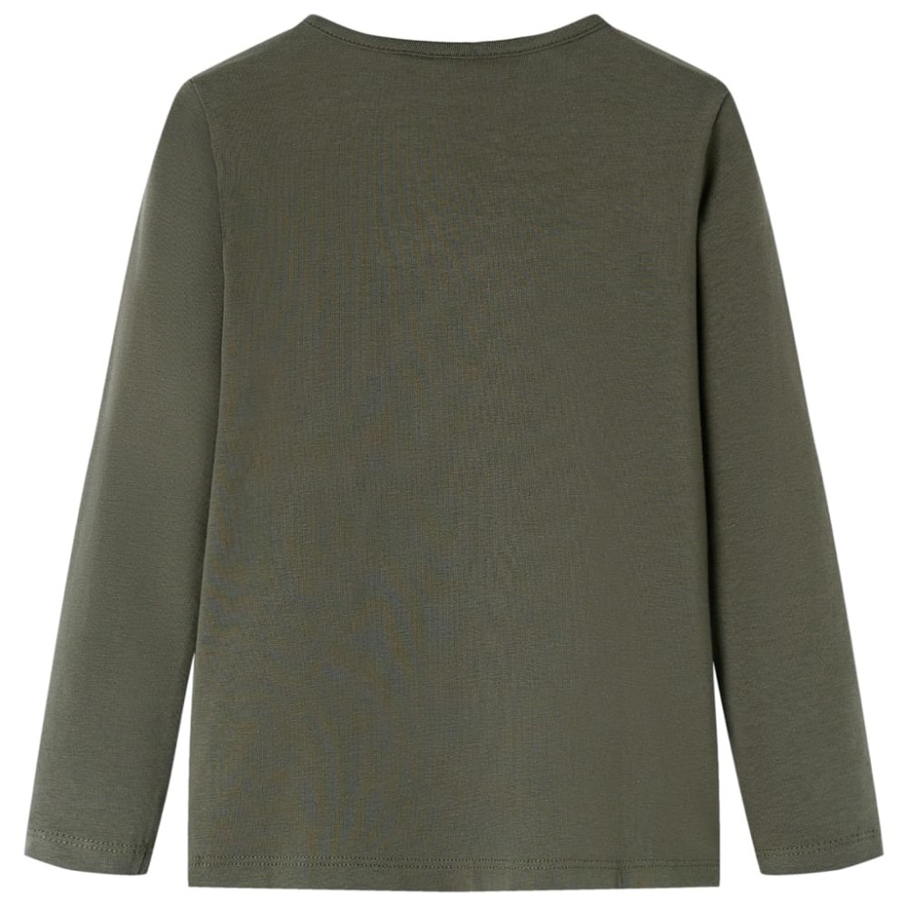 Tricou cu mâneci lungi pentru copii, kaki, 116