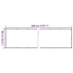 vidaXL Paravan de balcon, antracit, 90 x 300 cm, țesătură oxford