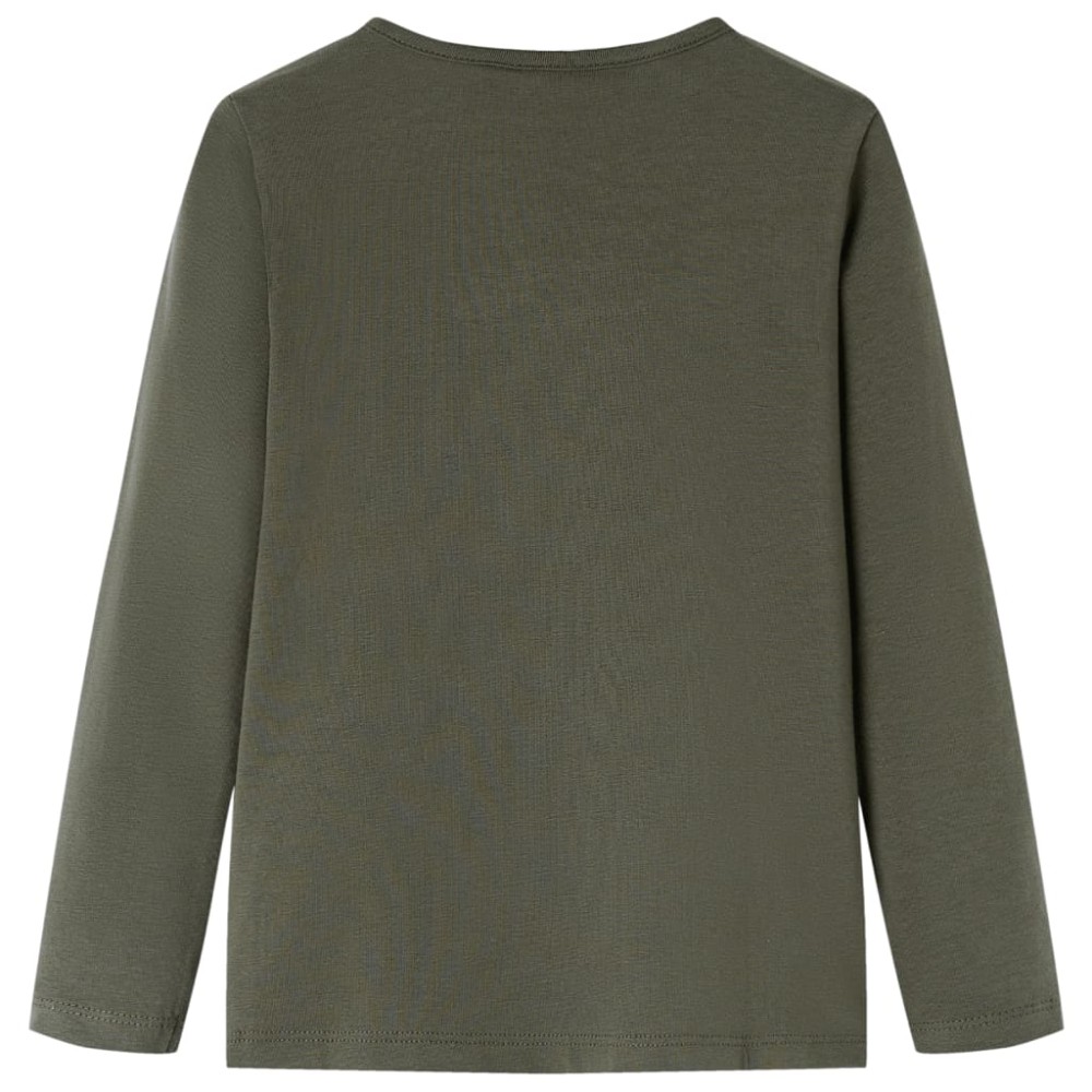 Tricou cu mâneci lungi pentru copii, kaki, 140