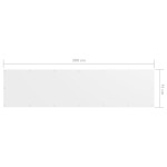vidaXL Paravan de balcon, alb, 75 x 300 cm, țesătură oxford
