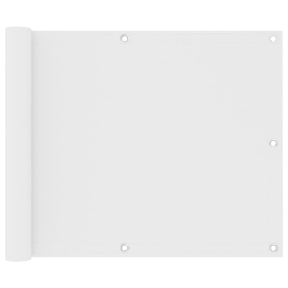 vidaXL Paravan de balcon, alb, 75 x 500 cm, țesătură oxford