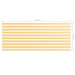 vidaXL Paravan de balcon, alb și galben, 120 x 300 cm, țesătură oxford