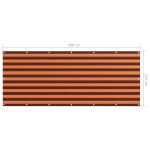 vidaXL Prelată balcon portocaliu și maro 120x300 cm țesătură oxford vidaXL Prelată balcon portocaliu și maro 120x300 cm țesătură oxford