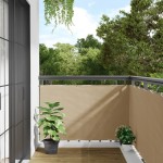 vidaXL Paravan de balcon, bej, 90 x 500 cm, țesătură oxford