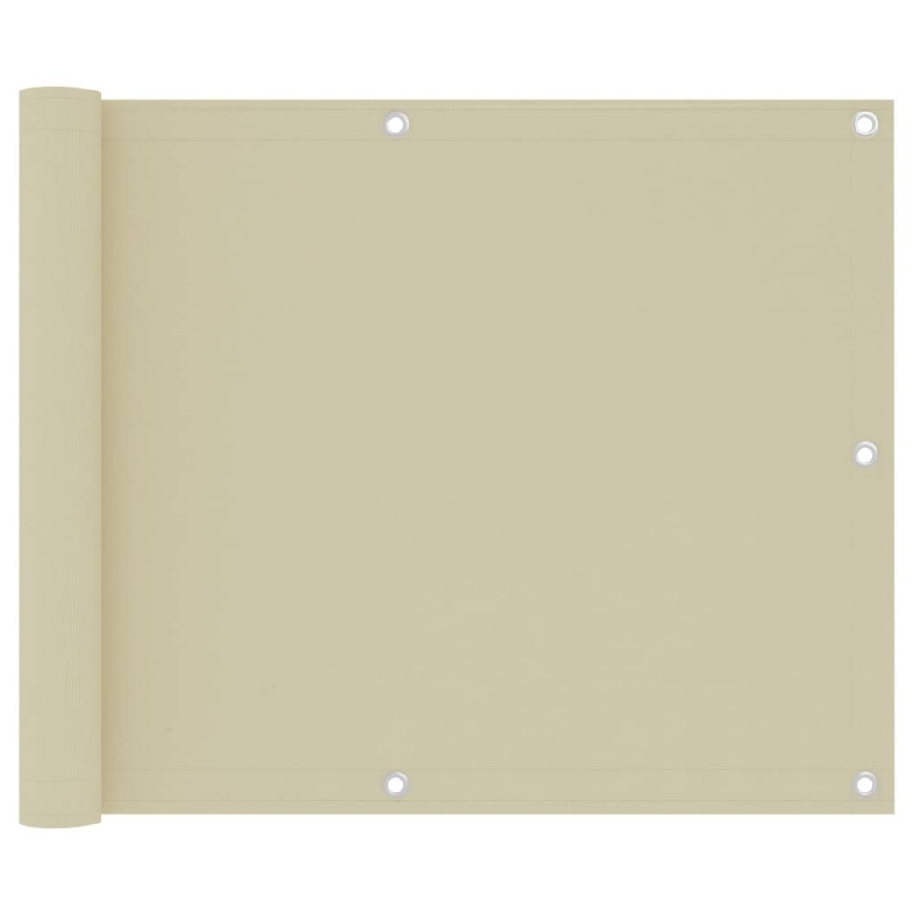 vidaXL Paravan pentru balcon, crem, 75x300 cm, țesătură oxford