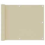 vidaXL Paravan pentru balcon, crem, 75x300 cm, țesătură oxford