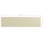 vidaXL Paravan pentru balcon, crem, 75x300 cm, țesătură oxford