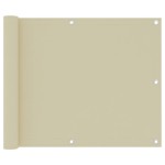 vidaXL Paravan pentru balcon, crem, 75x500 cm, țesătură oxford vidaXL Paravan pentru balcon, crem, 75x500 cm, țesătură oxford