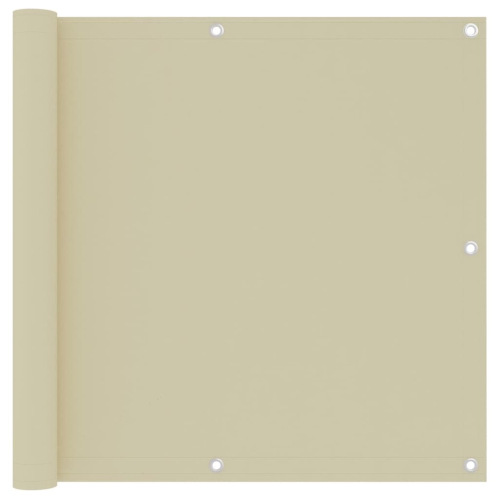 vidaXL Paravan de balcon, crem, 90x500 cm, țesătură oxford