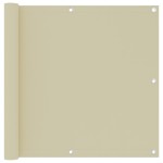 vidaXL Paravan de balcon, crem, 90x500 cm, țesătură oxford