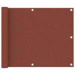 vidaXL Paravan de balcon, cărămiziu, 75x500 cm, țesătură oxford