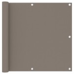 vidaXL Paravan de balcon, gri taupe, 90x400 cm, țesătură oxford