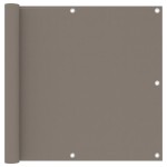 vidaXL Paravan de balcon, gri taupe, 90x500 cm, țesătură oxford
