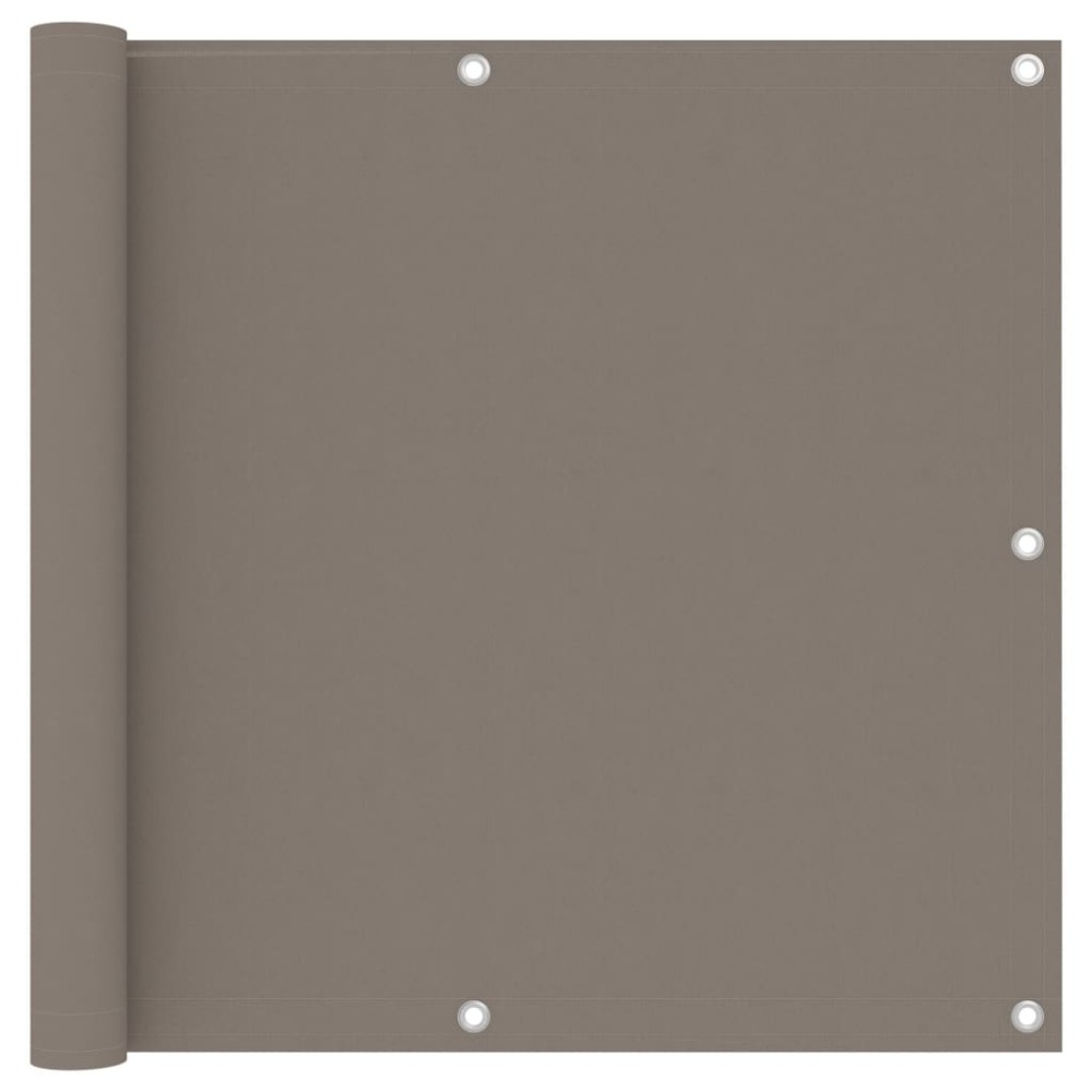 vidaXL Paravan de balcon, gri taupe, 90x600 cm, țesătură oxford