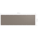 vidaXL Paravan de balcon, gri taupe, 120x400 cm, țesătură oxford