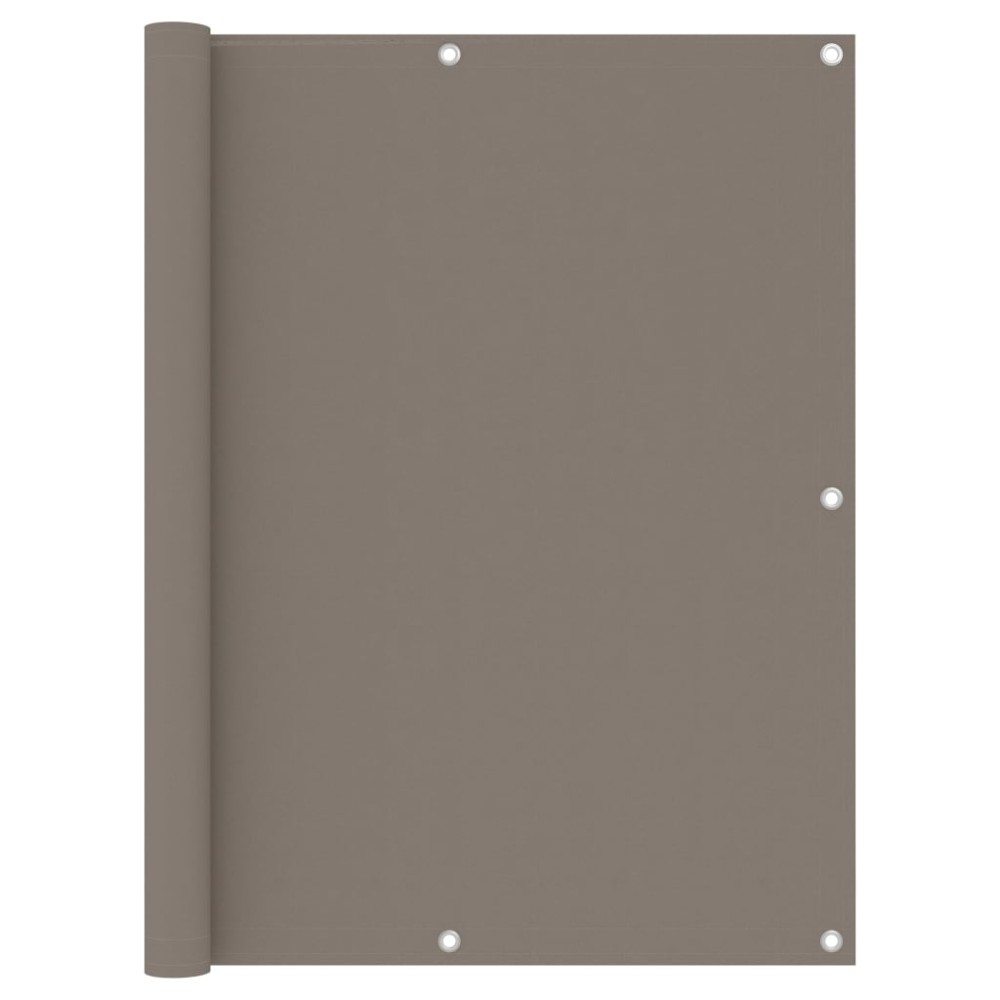 vidaXL Paravan de balcon, gri taupe, 120x500 cm, țesătură oxford