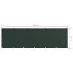 vidaXL Paravan de balcon, verde închis, 90x300 cm, țesătură oxford vidaXL Paravan de balcon, verde închis, 90x300 cm, țesătură oxford