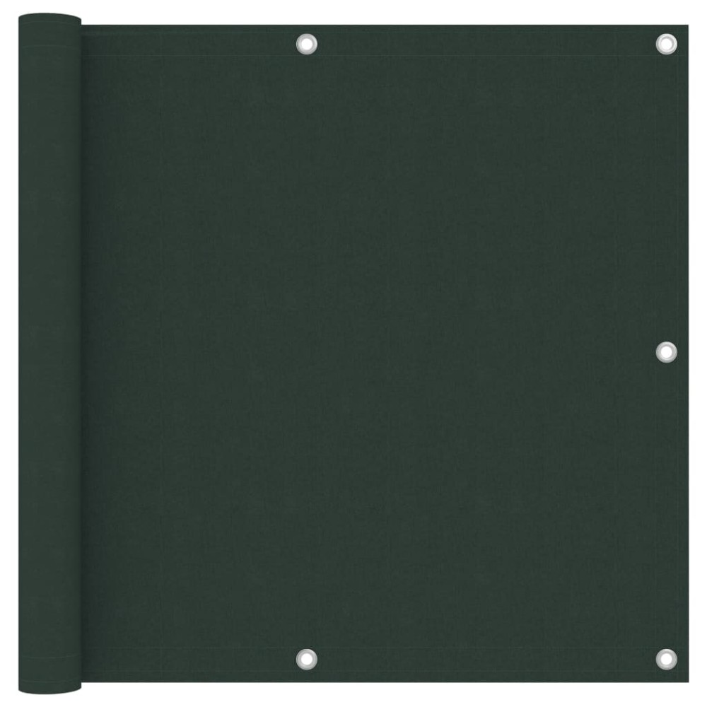 vidaXL Paravan de balcon, verde închis, 90x400 cm, țesătură oxford