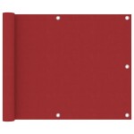 vidaXL Prelată balcon roșu 75x300 cm țesătură Oxford