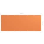vidaXL Paravan pentru balcon, portocaliu, 120x300 cm, țesătură Oxford vidaXL Paravan pentru balcon, portocaliu, 120x300 cm, țesătură Oxford