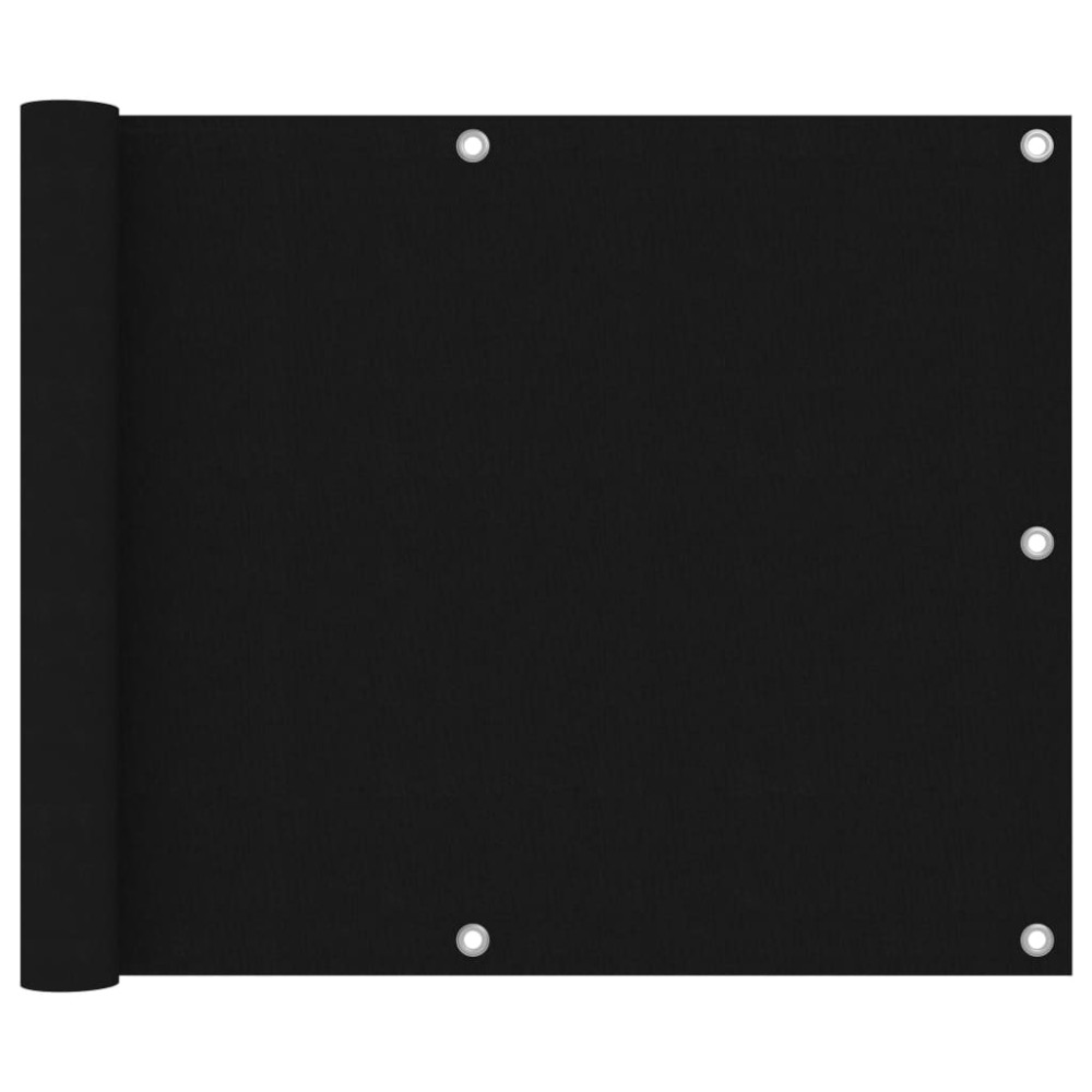 vidaXL Prelată balcon, negru, 75x300 cm, țesătură oxford