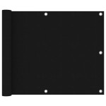 vidaXL Paravan de balcon, negru, 75 x 600 cm, țesătură oxford