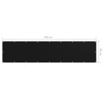 vidaXL Paravan de balcon, negru, 90 x 400 cm, țesătură oxford