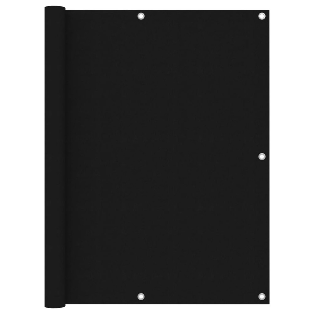 vidaXL Paravan de balcon, negru, 120 x 600 cm, țesătură oxford