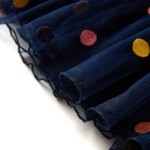 Fustă pentru copii din tul cu buline, bleumarin, 128 Fustă pentru copii din tul cu buline, bleumarin, 128