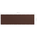 vidaXL Paravan de balcon, maro, 120 x 400 cm, țesătură oxford