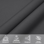vidaXL Parasolar, antracit, 2x2,5 m, țesătură oxford, dreptunghiular vidaXL Parasolar, antracit, 2x2,5 m, țesătură oxford, dreptunghiular