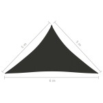 vidaXL Parasolar, antracit, 5x5x6 m, țesătură oxford, triunghiular vidaXL Parasolar, antracit, 5x5x6 m, țesătură oxford, triunghiular