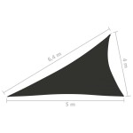 vidaXL Parasolar, antracit, 4x5x6,4 m, țesătură oxford, triunghiular vidaXL Parasolar, antracit, 4x5x6,4 m, țesătură oxford, triunghiular