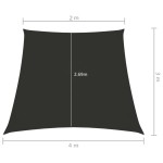 vidaXL Parasolar, antracit, 2/4x3 m, țesătură oxford, trapez