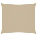 vidaXL Pânză parasolar, bej, 2x2,5 m, țesătură oxford, dreptunghiular