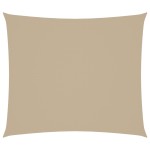 vidaXL Pânză parasolar, bej, 2,5x3 m, țesătură oxford, dreptunghiular