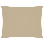 vidaXL Pânză parasolar, bej, 3,5x5 m, țesătură oxford, dreptunghiular