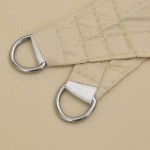 vidaXL Parasolar, bej, 3,5x3,5x4,9 m, țesătură oxford, triunghiular vidaXL Parasolar, bej, 3,5x3,5x4,9 m, țesătură oxford, triunghiular
