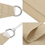 vidaXL Parasolar, bej, 4x4x4 m, țesătură oxford, triunghiular