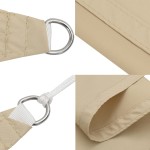 vidaXL Parasolar, bej, 5x7x7 m, țesătură oxford, triunghiular